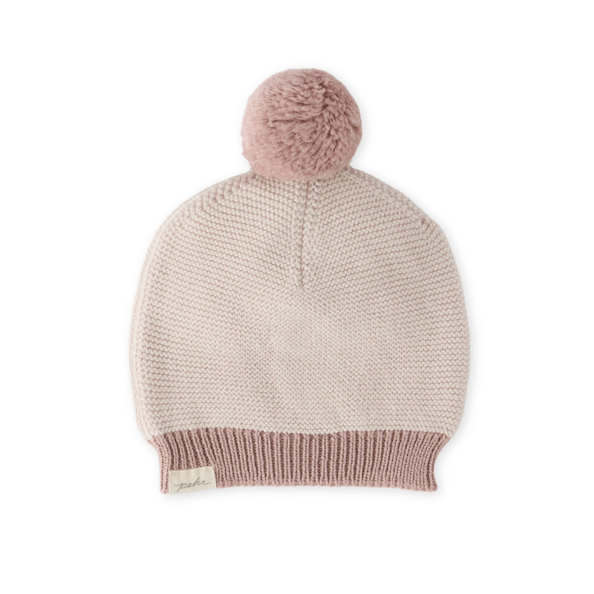 Toddler Wool Knit Hat - Natural - Rose