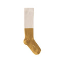 knee length socks ochre natural in yellows pattern