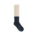 knee length socks ink w natural in blues pattern