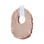 Muslin Ruffle Bib Set of 2 - Fawn & Sienna
