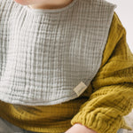 baby muslin bib set of 2 dijon & puddle