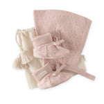 Pointelle Knit Gift Set - Soft Peony