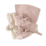 Pointelle Knit Gift Set - Soft Peony