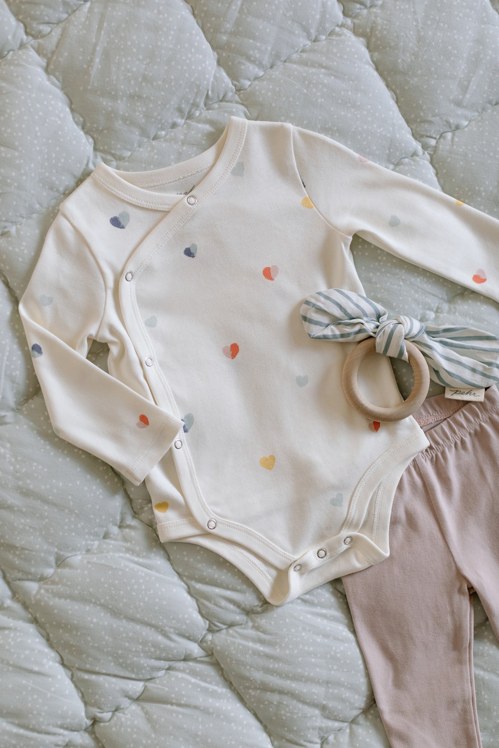 Kimono One-Piece - Pin Dot Pebble