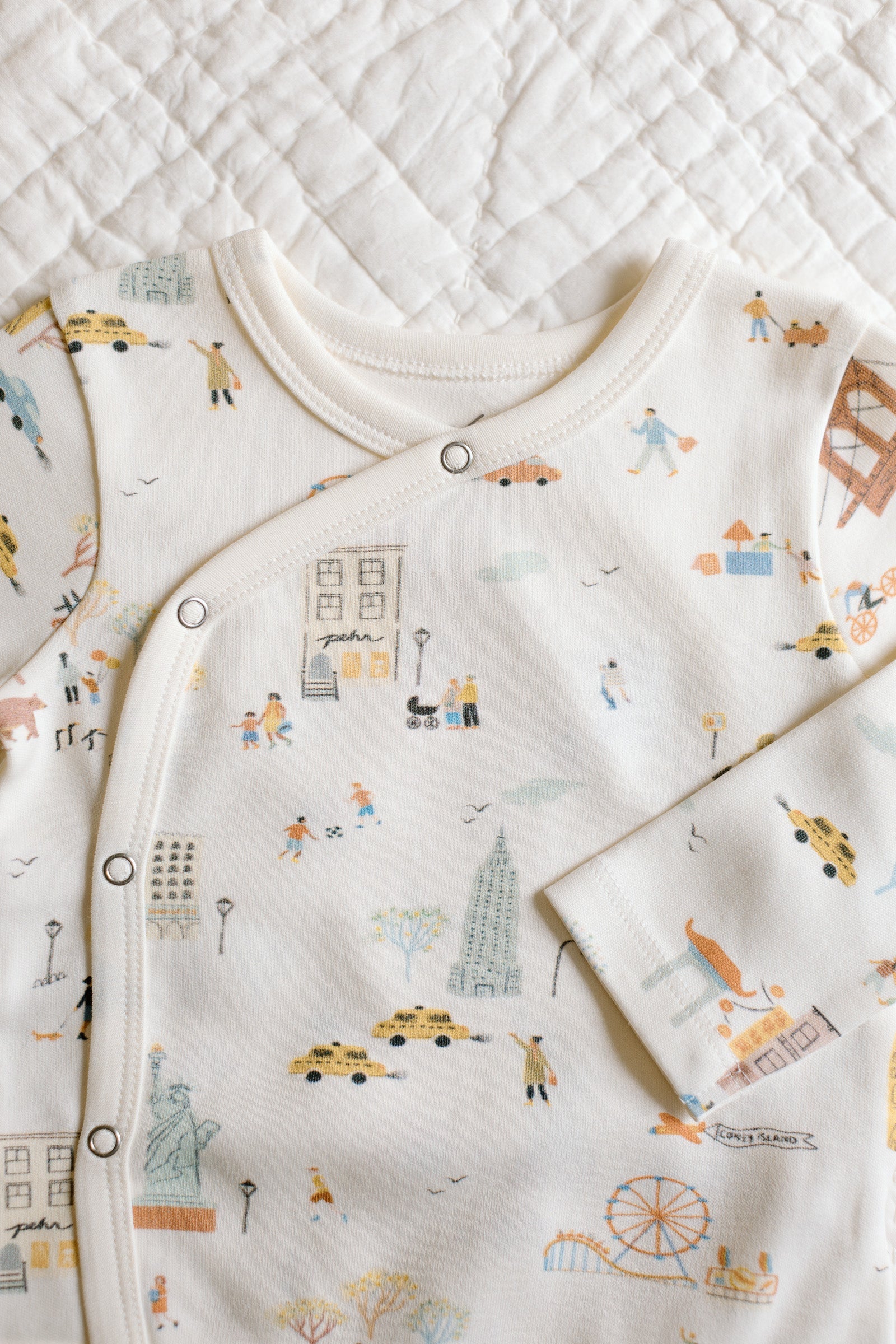 Long Sleeve Kimono One-Piece - Explore New York