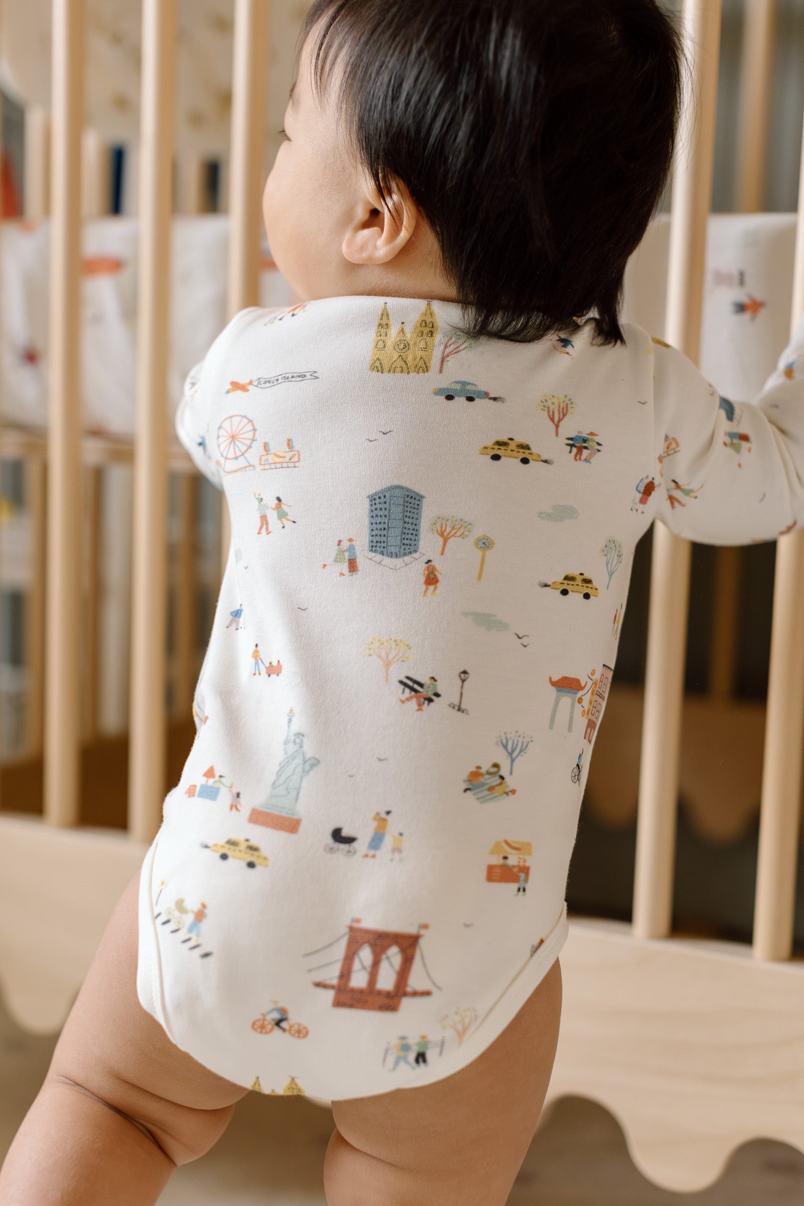 Long Sleeve Kimono One-Piece - Explore New York