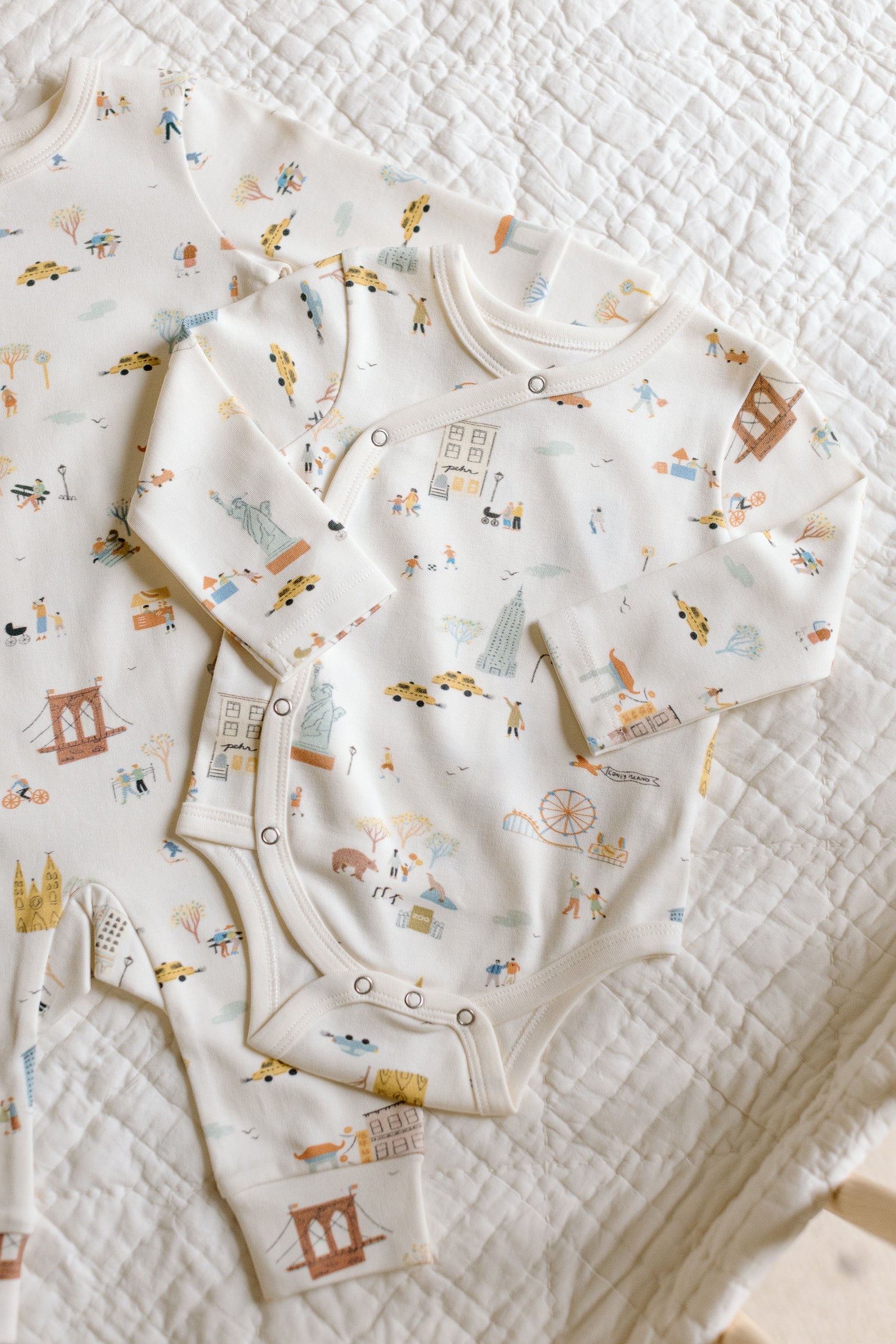 Long Sleeve Kimono One-Piece - Explore New York