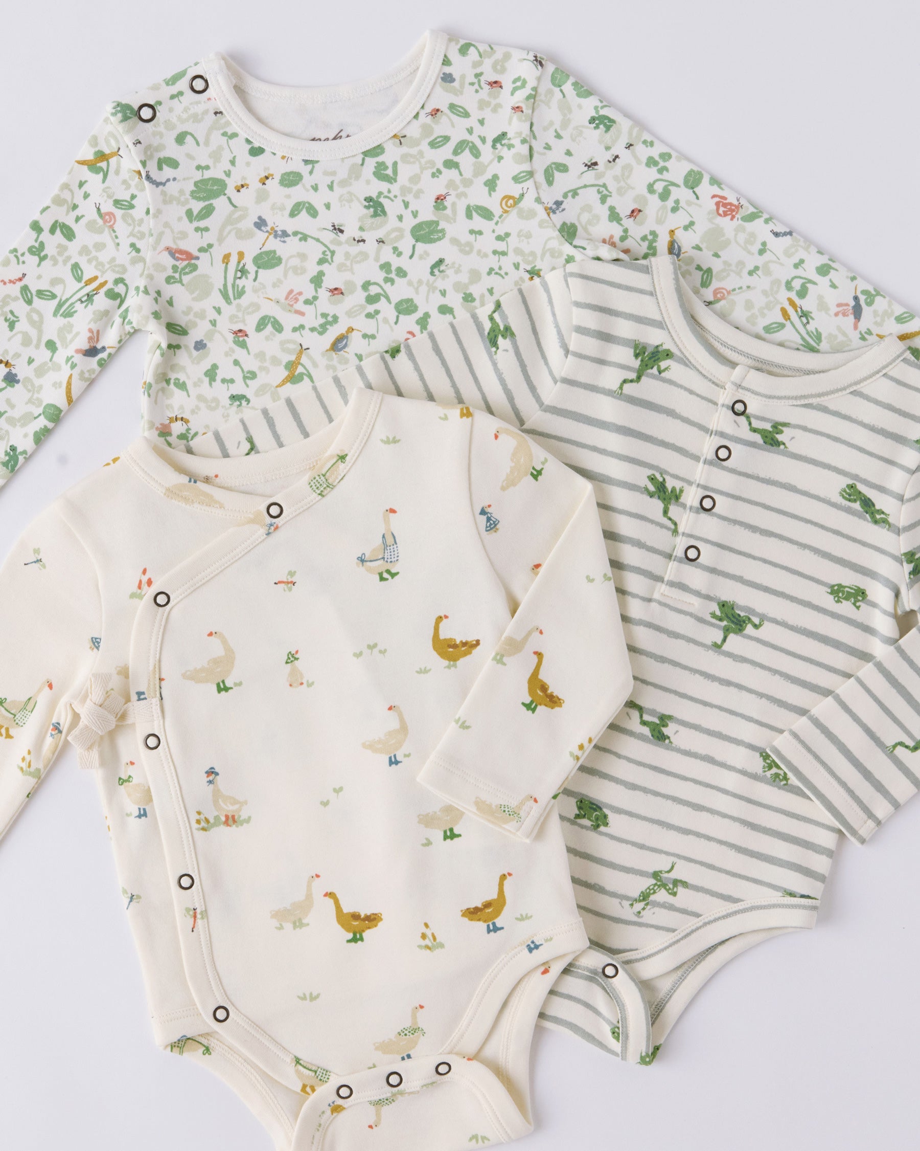 Long Sleeve Kimono One-Piece - Duck Duck Goose