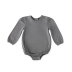 essentials puff sleeve one piece charcoal