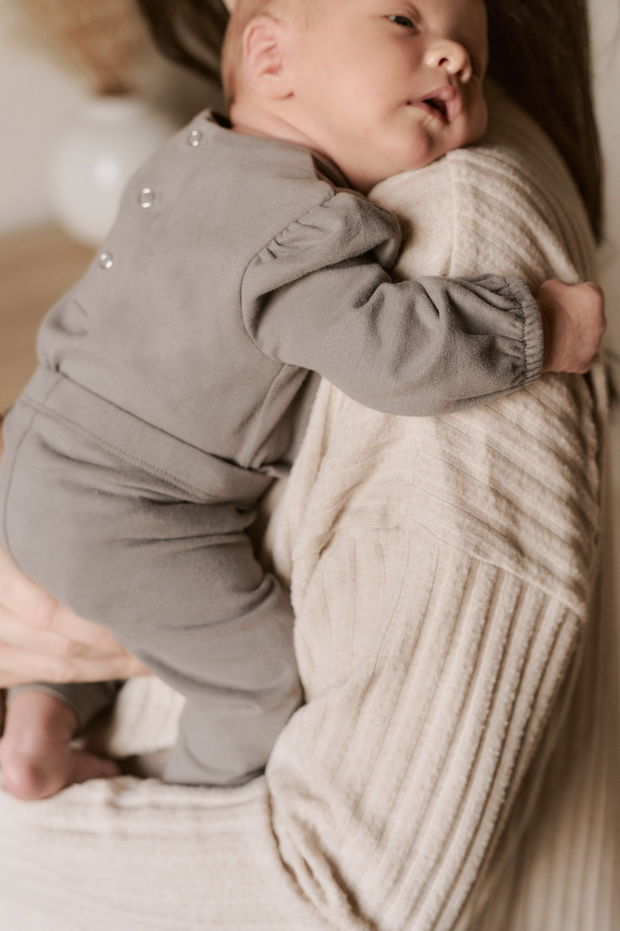 Essentials Puff Sleeve One-Piece - Charcoal