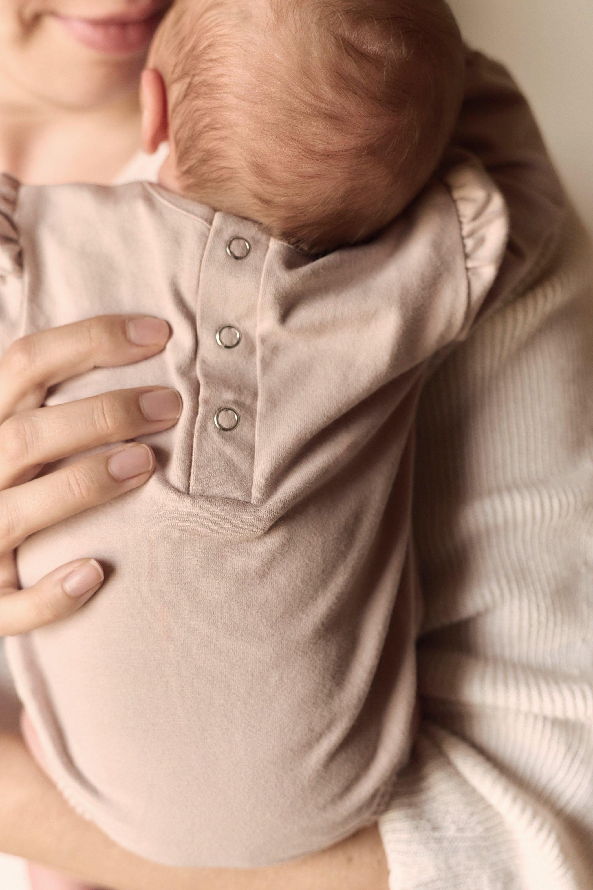 Essentials Puff Sleeve One-Piece - Pale Pink
