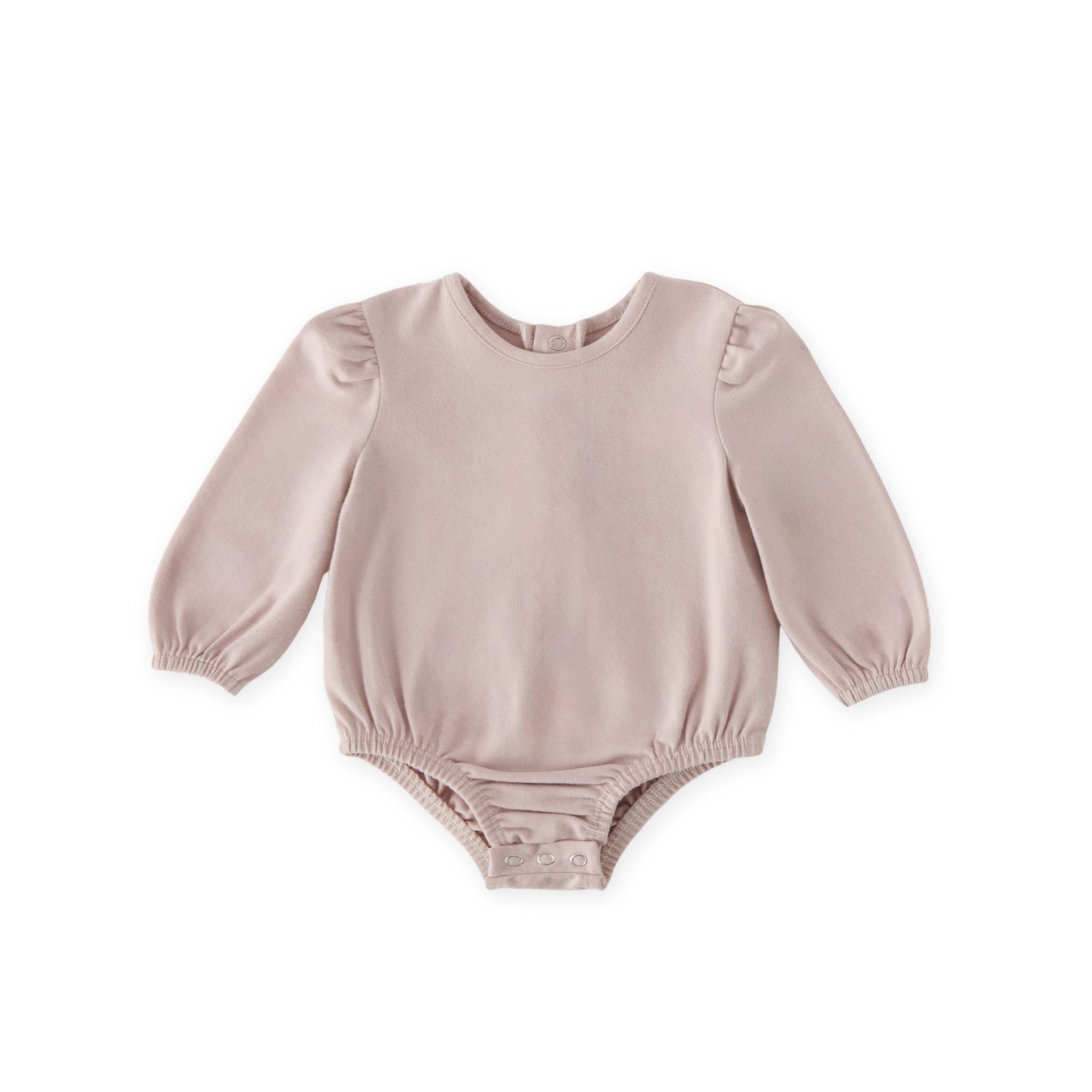 essentials puff sleeve one piece pale pink in pinks pattern