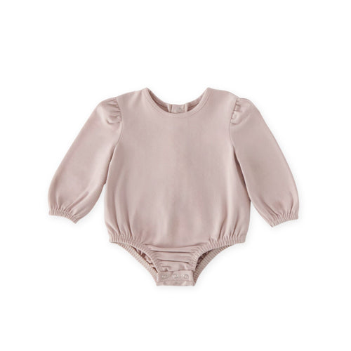 essentials puff sleeve one piece pale pink in pinks pattern
