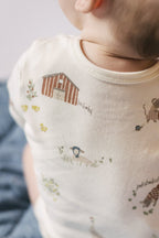 lap shoulder one piece on the farm