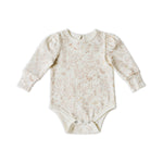 puff sleeve one piece secret garden in pinks pattern