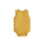 garment dye tank one piece marigold in yellows pattern