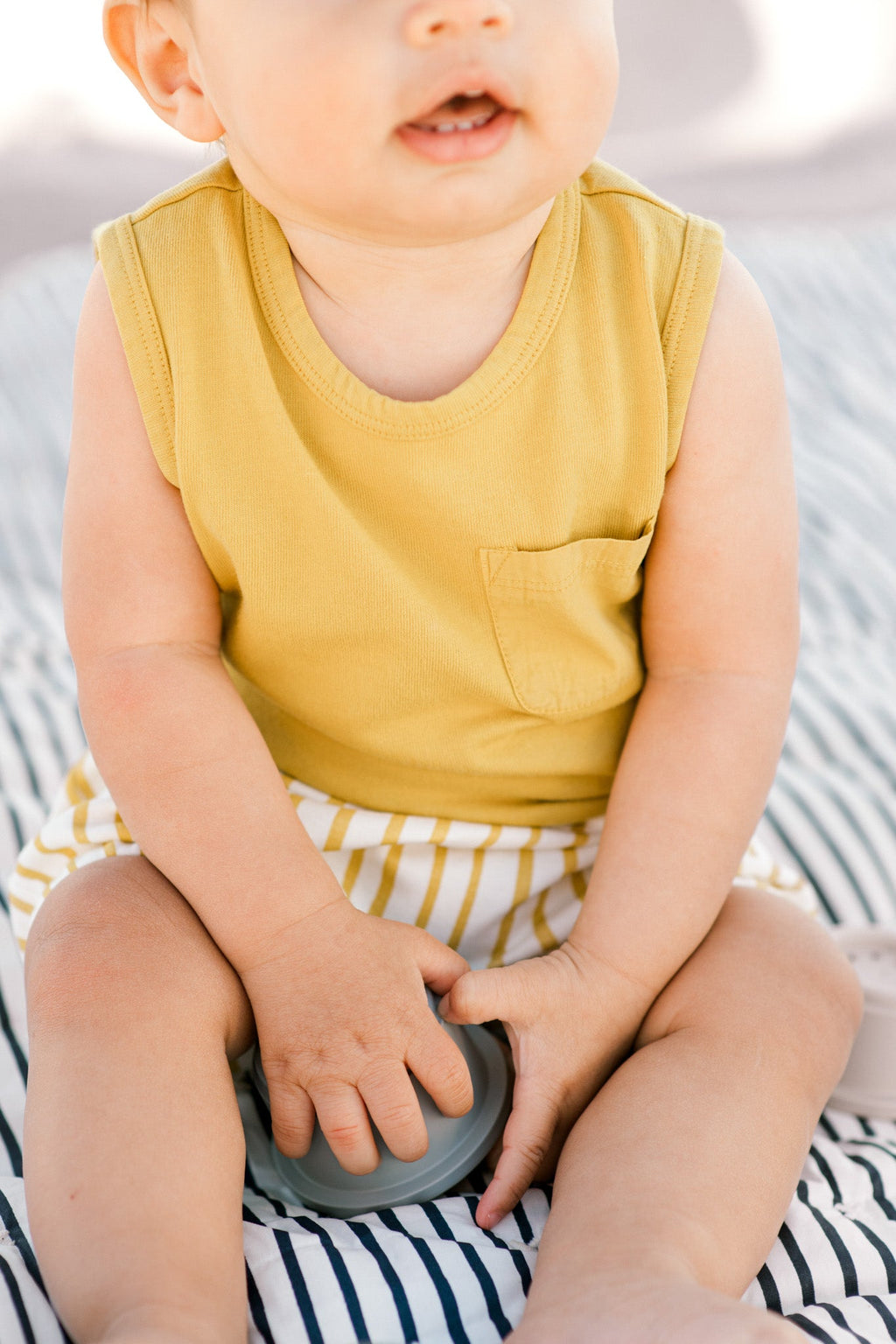 garment dye tank one piece marigold