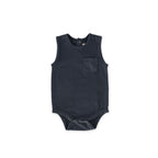 garment dye tank one piece ink blue in blues pattern
