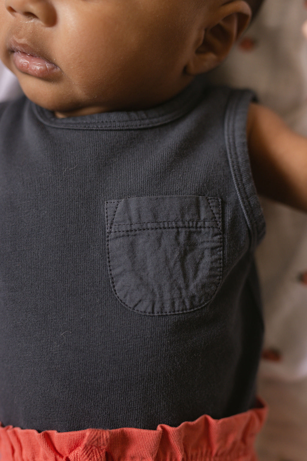 garment dye tank one piece ink blue