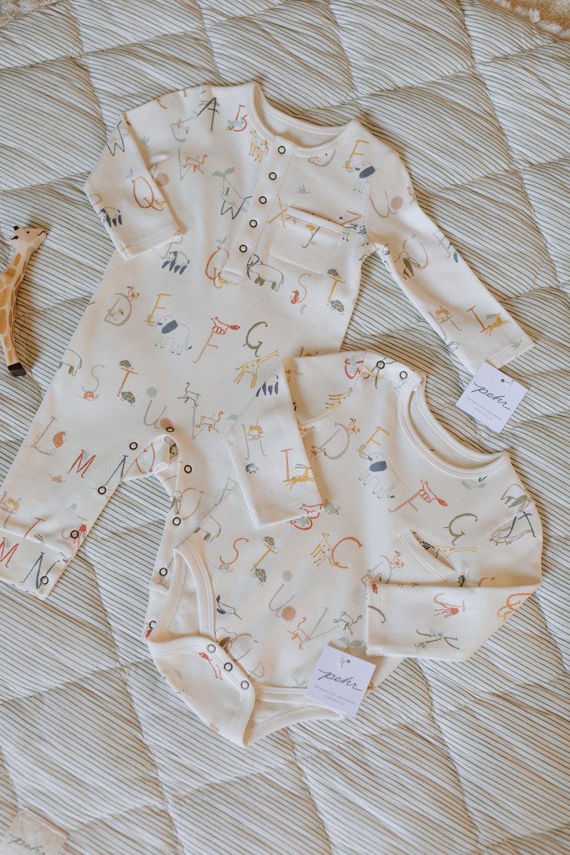 Shoulder Snap Pocket One-Piece - A to Zoo