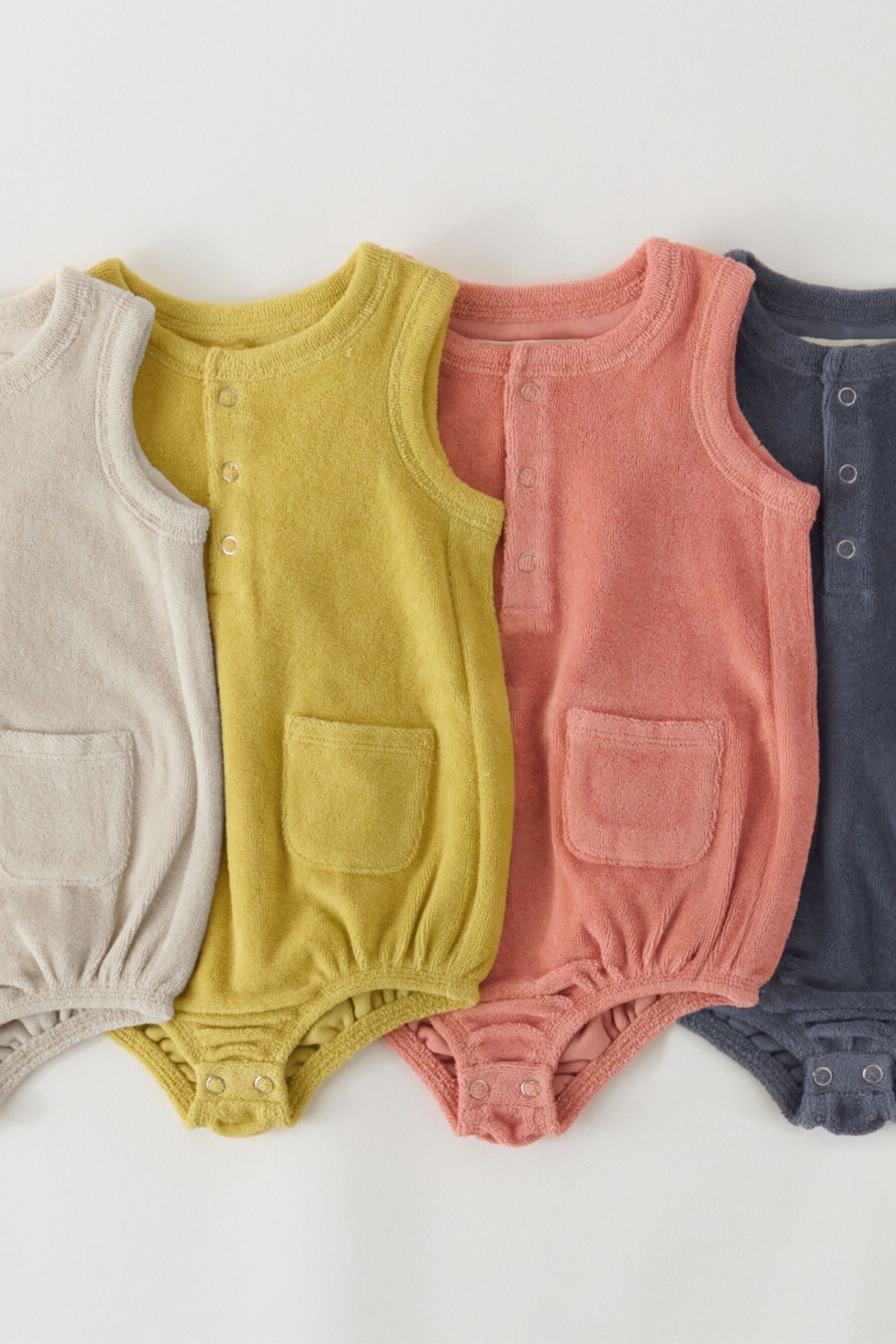 Classic Terry Pocket One-Piece - Citrus