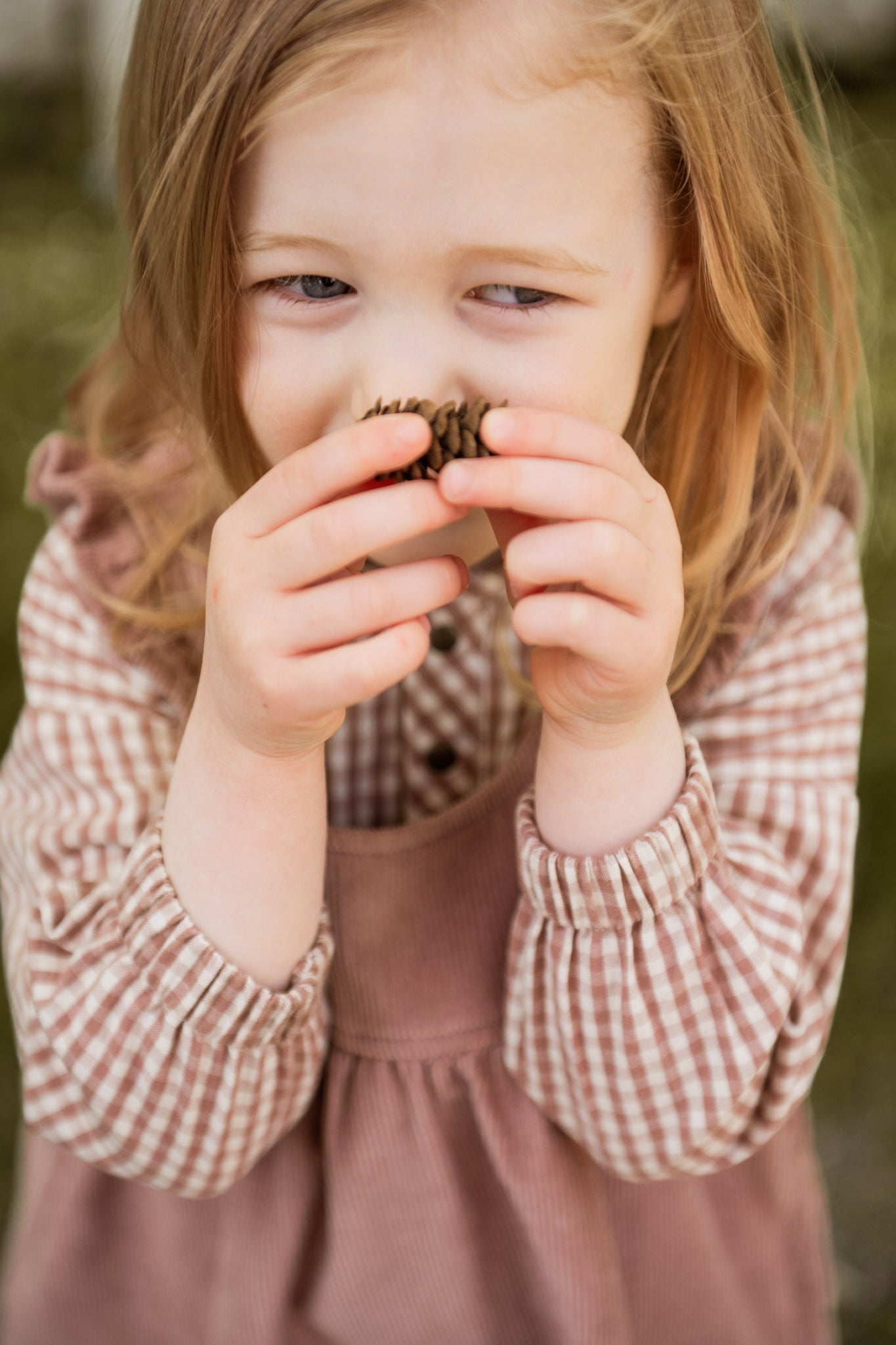 Gingham Long Sleeve One-Piece - Thistle