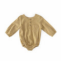 gingham long sleeve one piece dijon in yellows pattern
