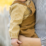 Gingham Long Sleeve One-Piece - Dijon