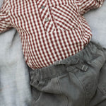 Gingham Long Sleeve One-Piece - Mulberry