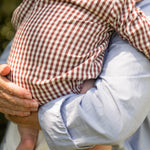 Gingham Long Sleeve One-Piece - Mulberry