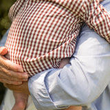 Gingham Long Sleeve One-Piece - Mulberry