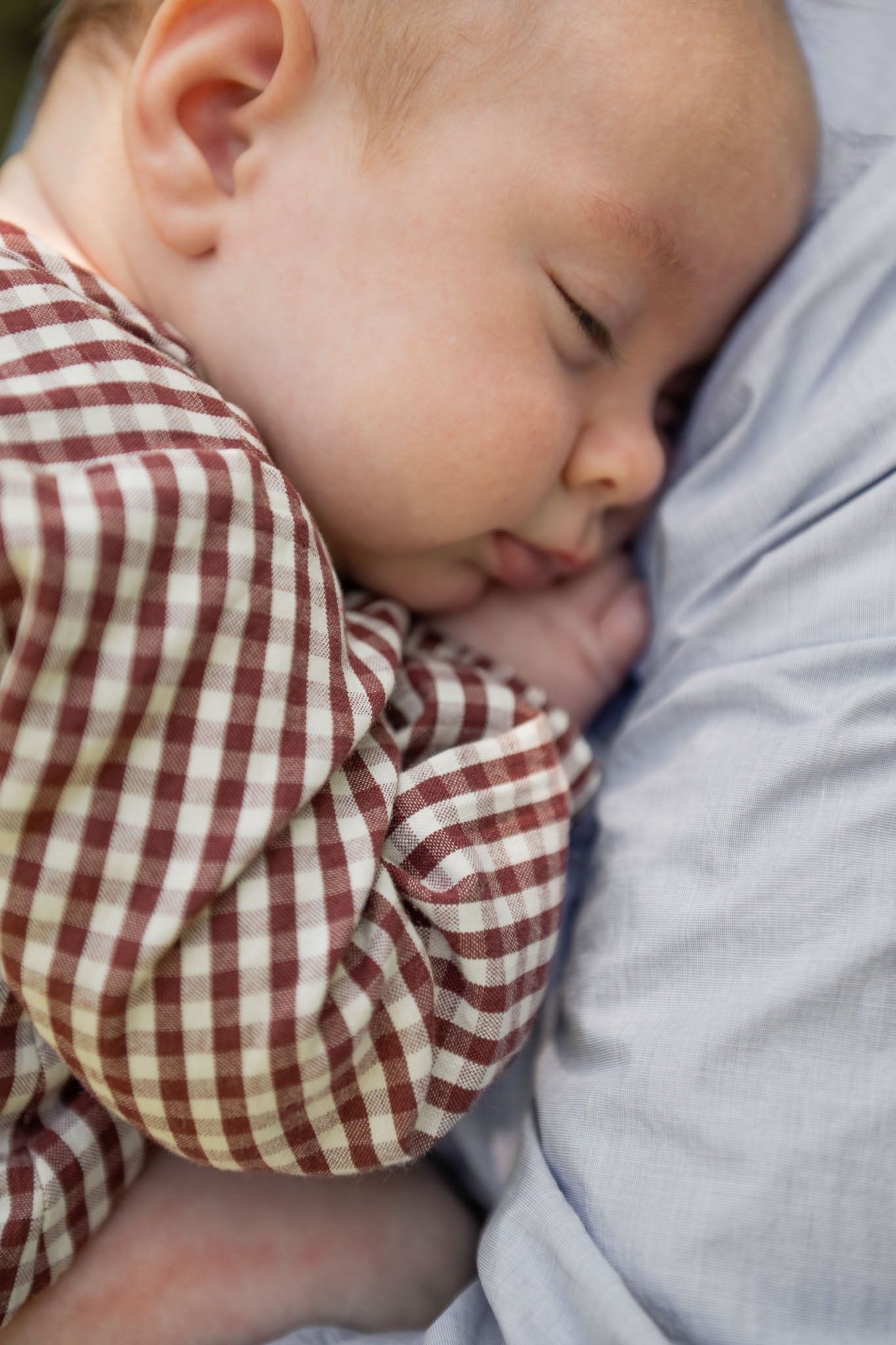 Gingham Long Sleeve One-Piece - Mulberry