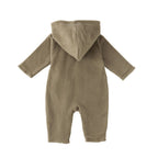 baby teddy fleece baby suit moss