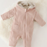 Teddy Fleece Baby Suit - Rose Pink