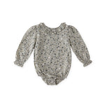 Woven Flutter Neck One-Piece - Forget-Me-Not