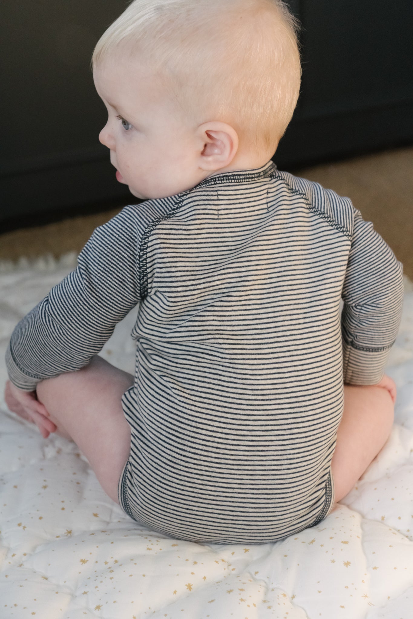 Sailor Stripe Raglan One-Piece - Ink