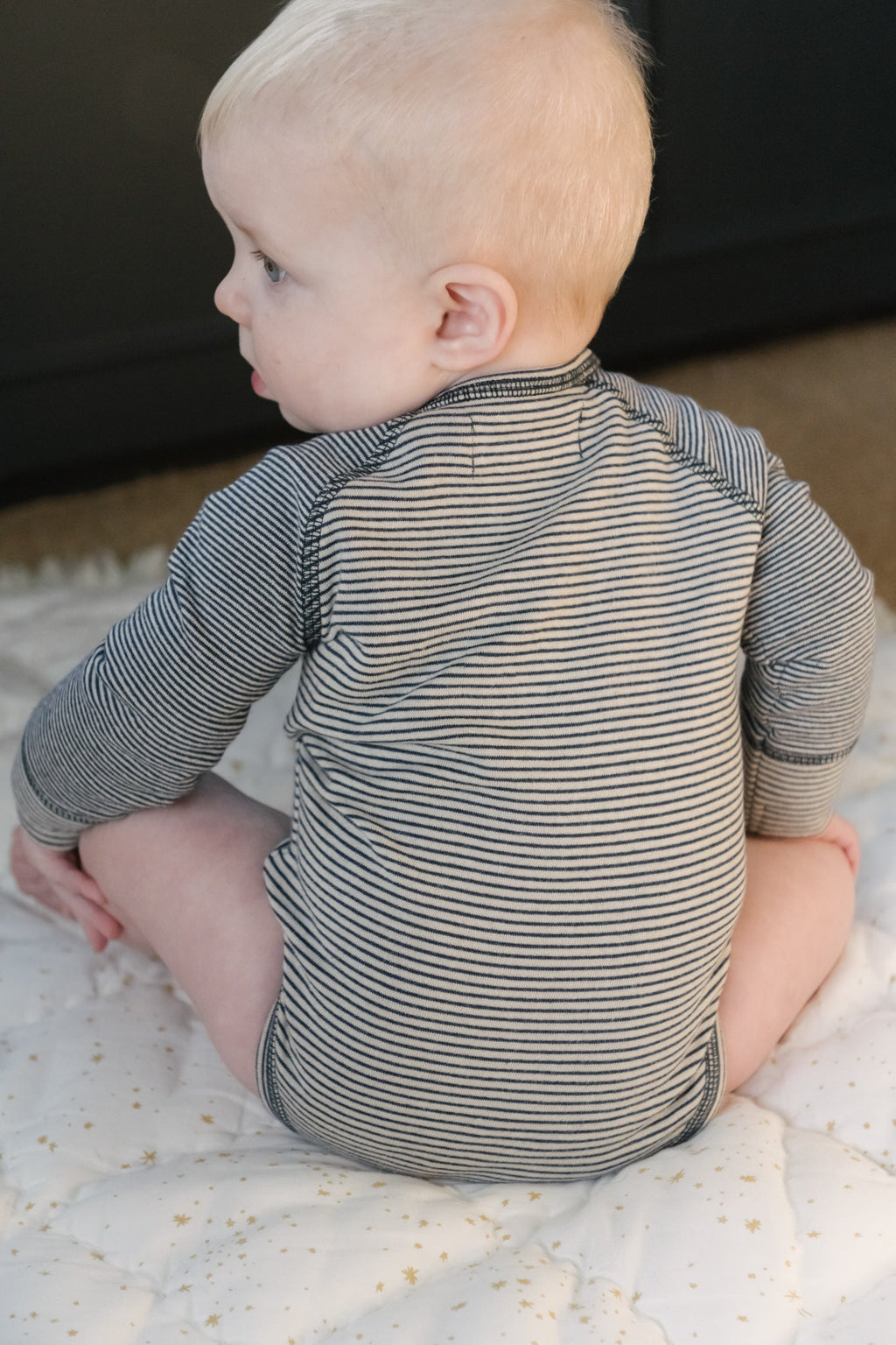 sailor stripe raglan one piece ink