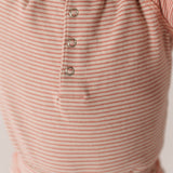 Sailor Stripe Raglan One-Piece - Tea Rose