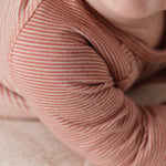 Sailor Stripe Raglan One-Piece - Tea Rose