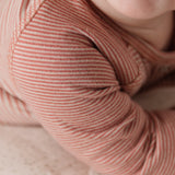 Sailor Stripe Raglan One-Piece - Tea Rose