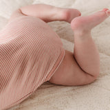 Sailor Stripe Raglan One-Piece - Tea Rose
