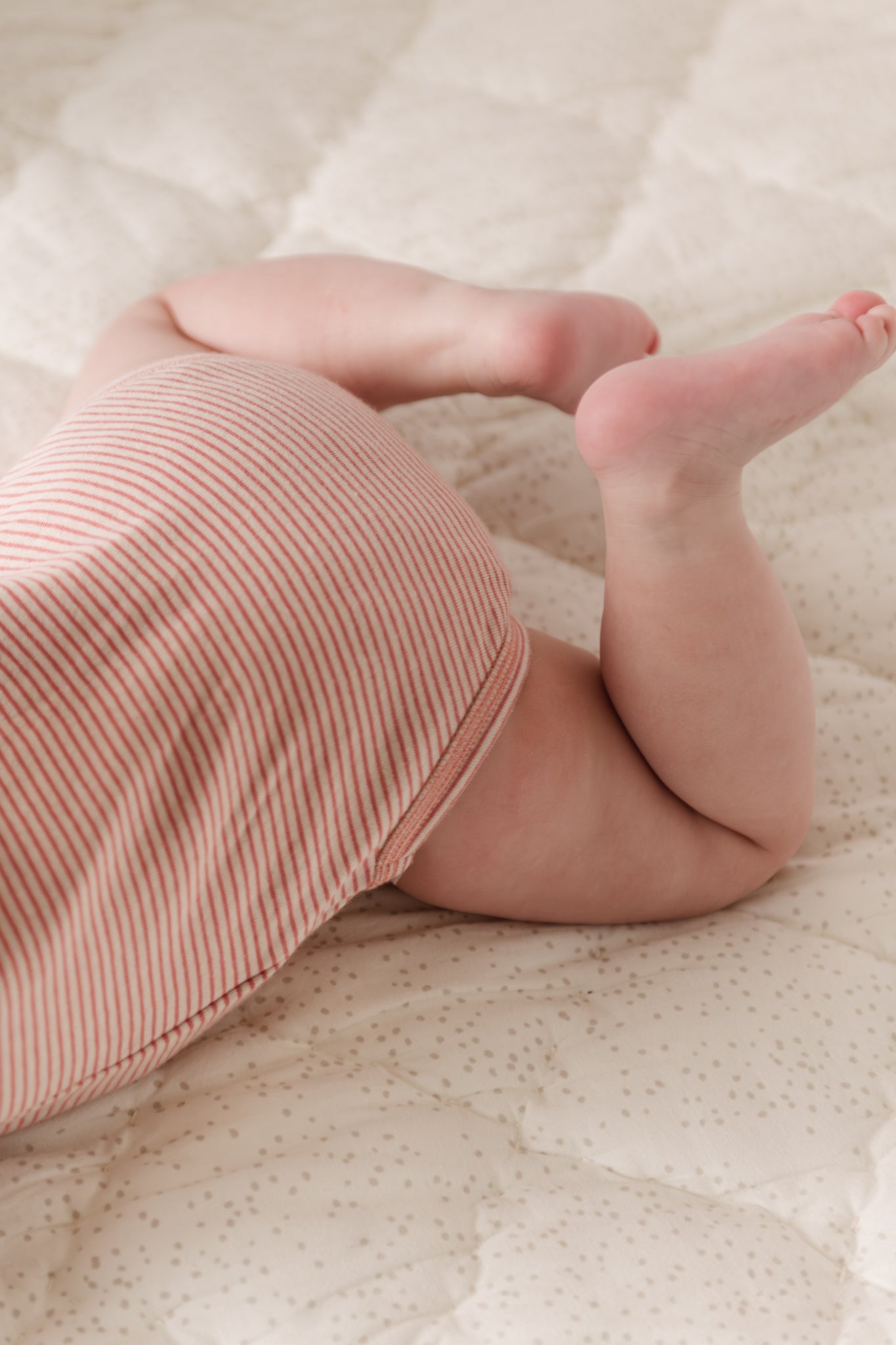 Sailor Stripe Raglan One-Piece - Tea Rose