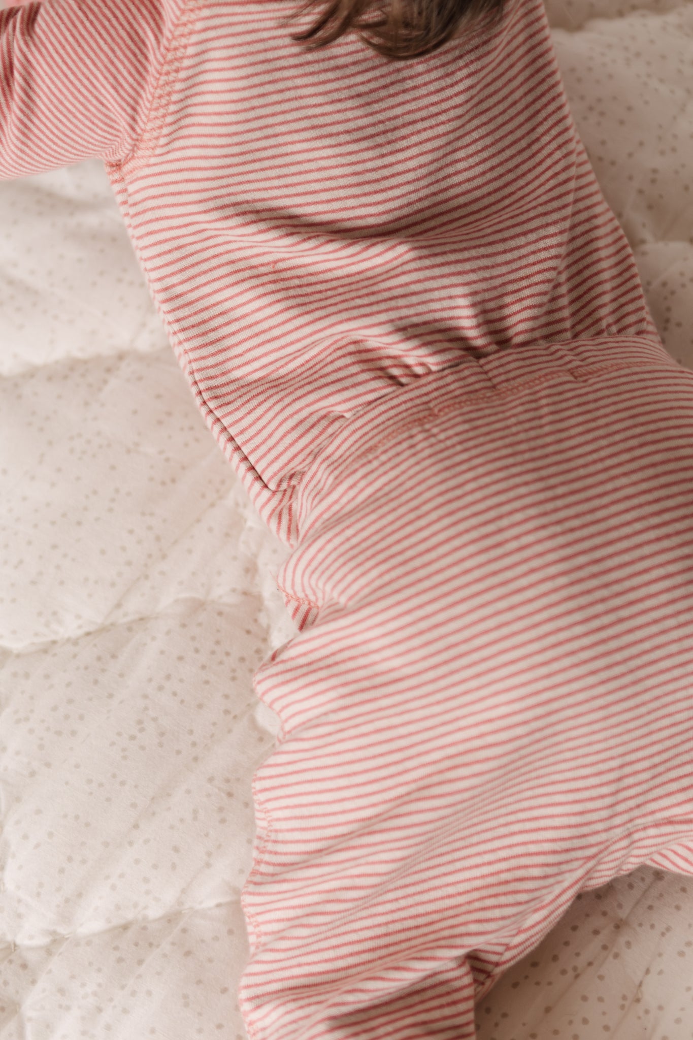 Sailor Stripe Raglan One-Piece - Tea Rose