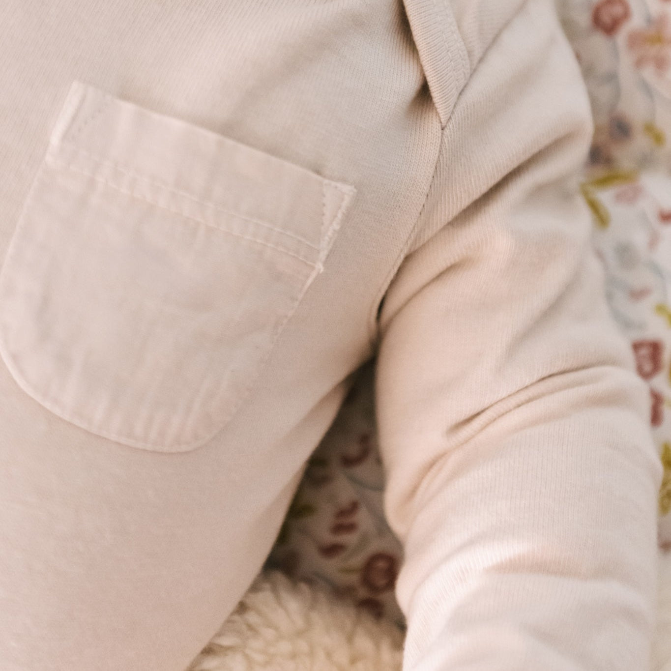 Garment Dye Long Sleeve One-Piece - Natural