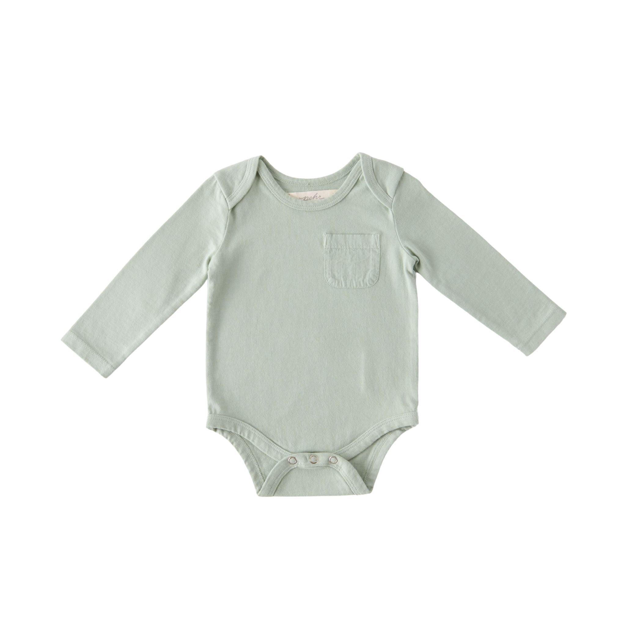 garment dye long sleeve one piece sea in blues pattern