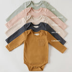 garment dye long sleeve one piece caramel