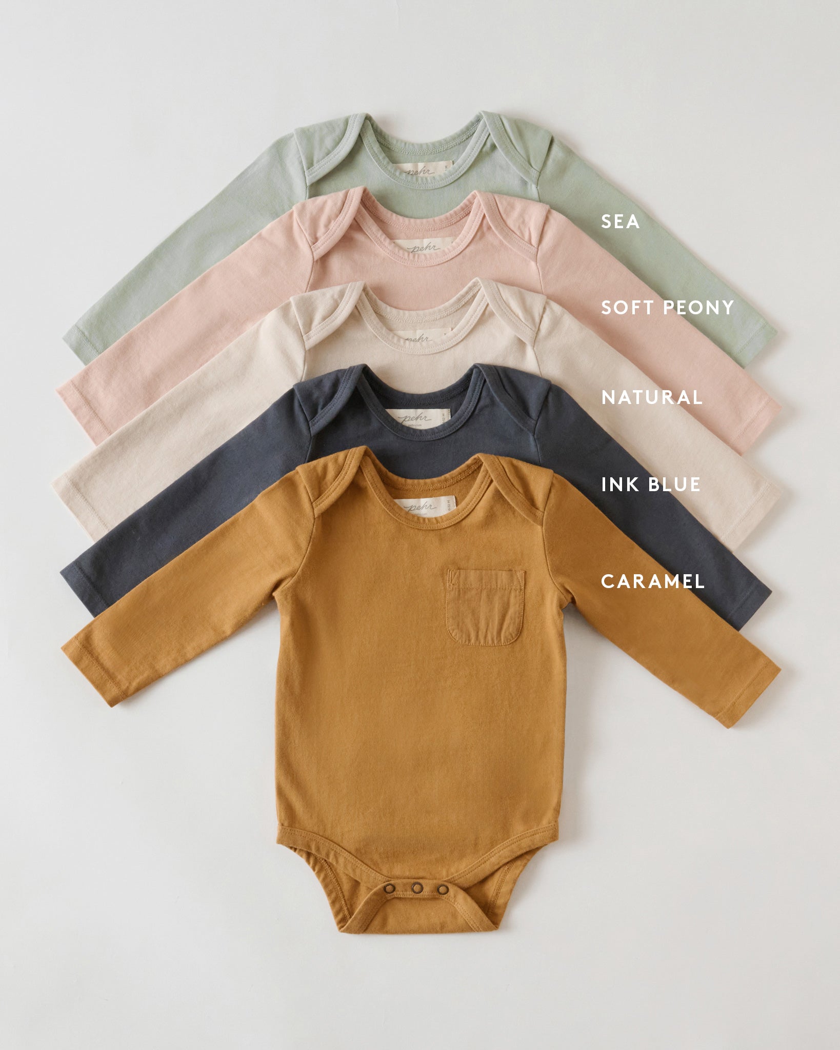garment dye long sleeve one piece caramel