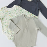 garment dye long sleeve one piece ink blue