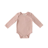 garment dye long sleeve one piece soft peony in pinks pattern