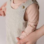 garment dye long sleeve one piece soft peony